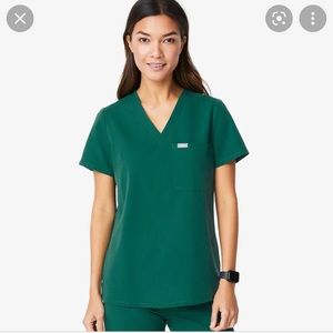 Women’s Hunter Green Catarina™ - One-Pocket Scrub Top - XXS / Hunter Green